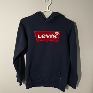 Levi hoodie with fuzzy logo